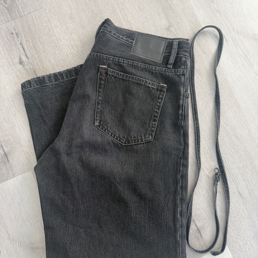 Acne Men's Dark Gray Straight Jeans
